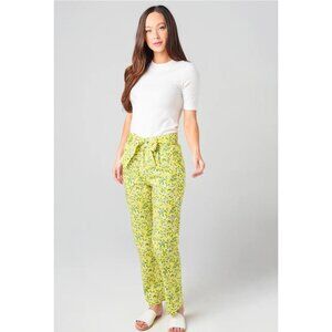 BANJANAN Women's Violet yellow floral Pant NWT Small
